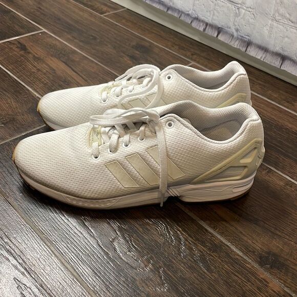 👟 Men’s White Adidas ZX Flux - Size 11 - Great Used Condition - Picture 4 of 7